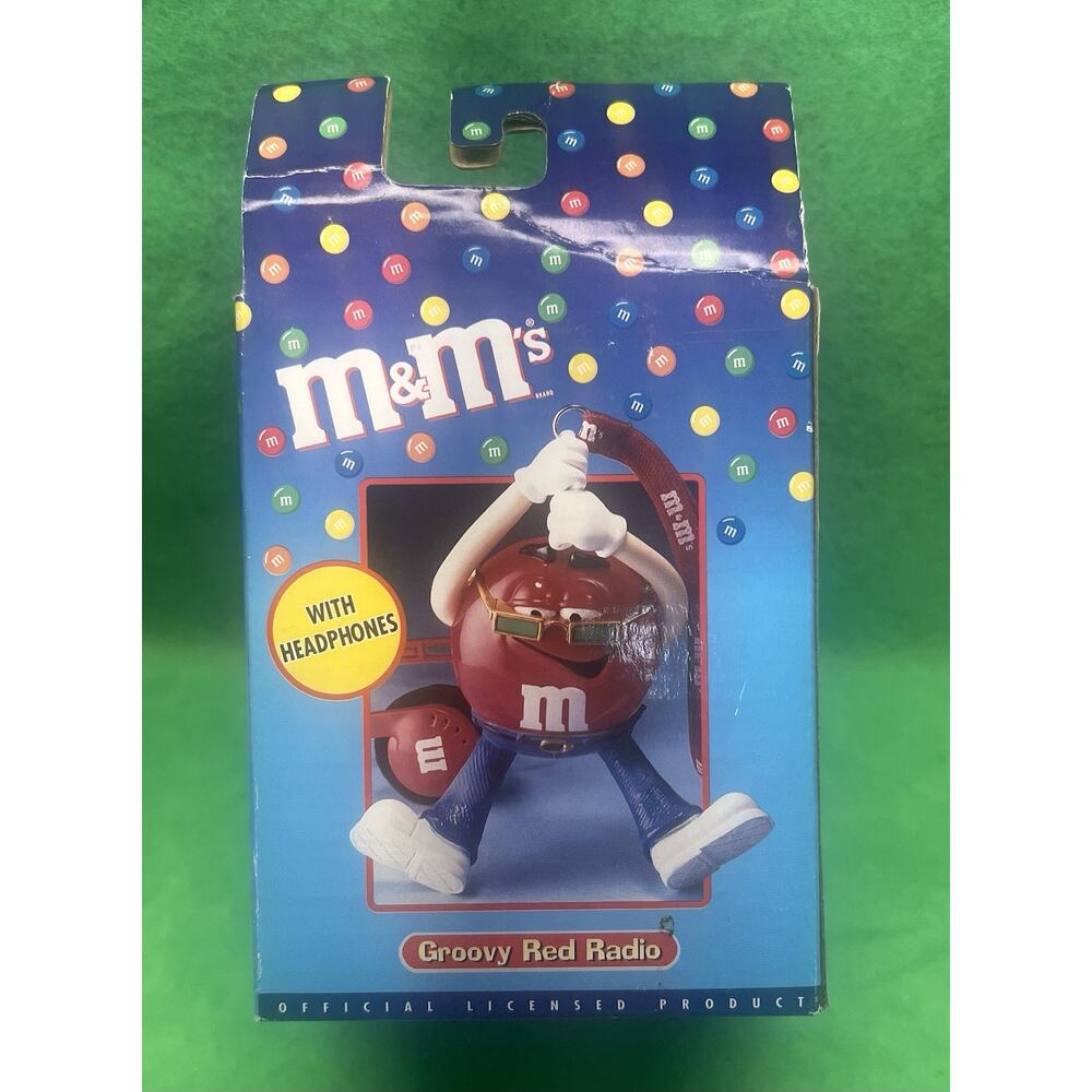 M&Ms Old School Radio With Headphones Collectible Groovy Red‎ M&M Parts Only - Picture 3 of 9